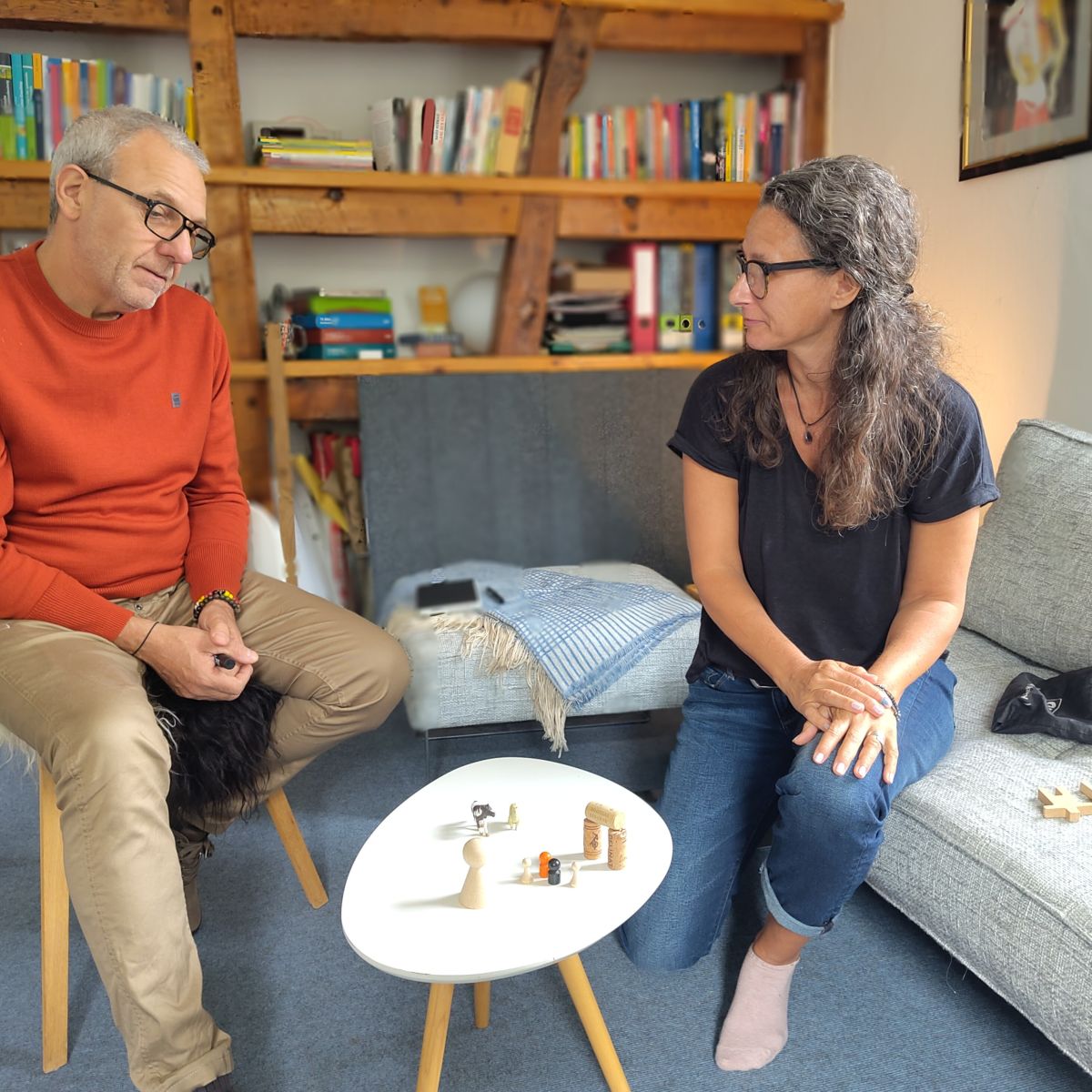 Philip Collette in einer Coachingsituation mit einer Klientin